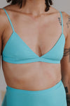 BASERANGE Mississippi Bra Narrow Collection Bamboo Fiber Bamboo Cotton Soft Underwear France BAS-BRMI-BL-SP25-LSS Turquoise